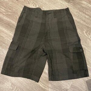 Champs Sports Gear (CSG) Cargo Plaid Shorts Size 30 Brown - Excellent Condition